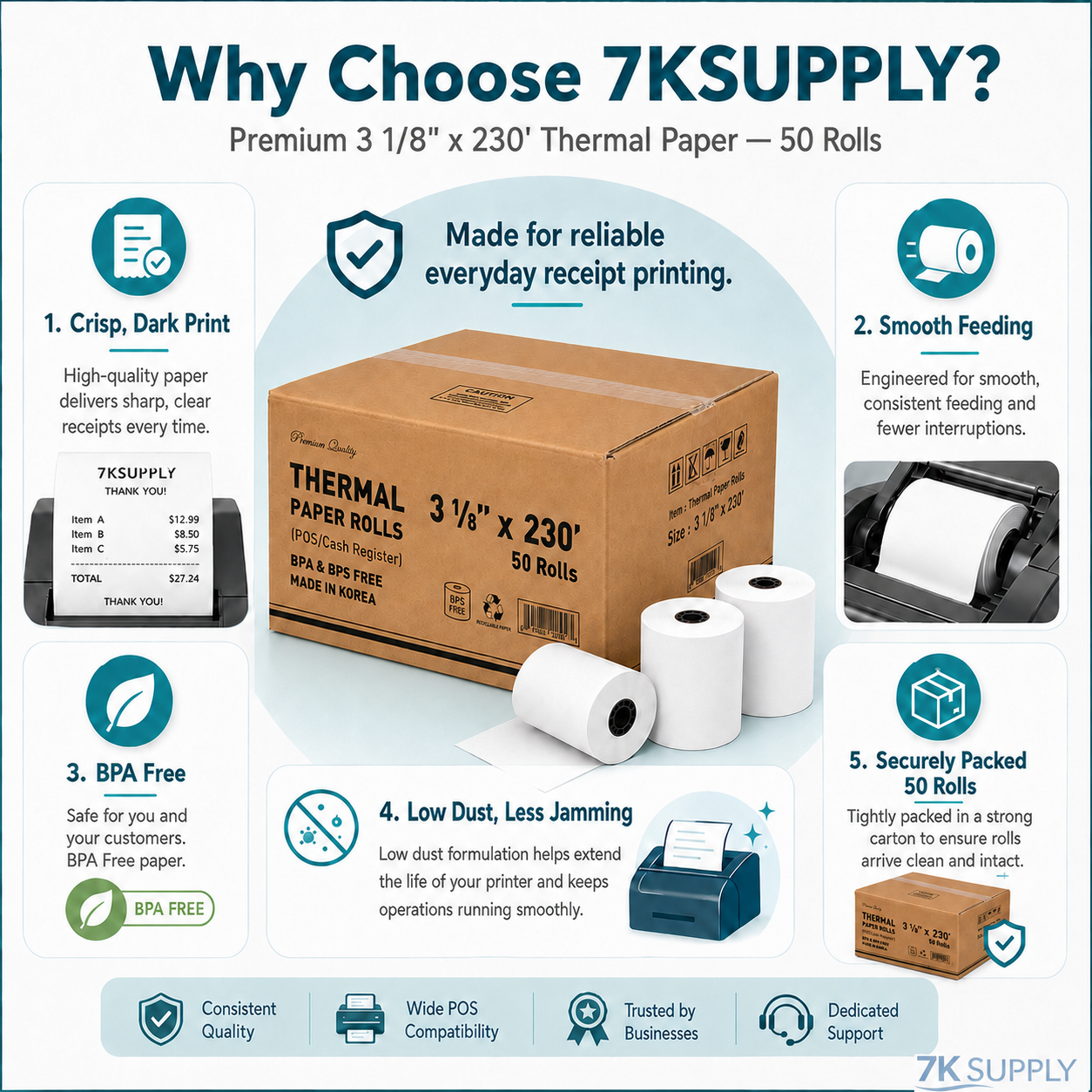 31/8 THERMAL POS receipt paper<80mm>