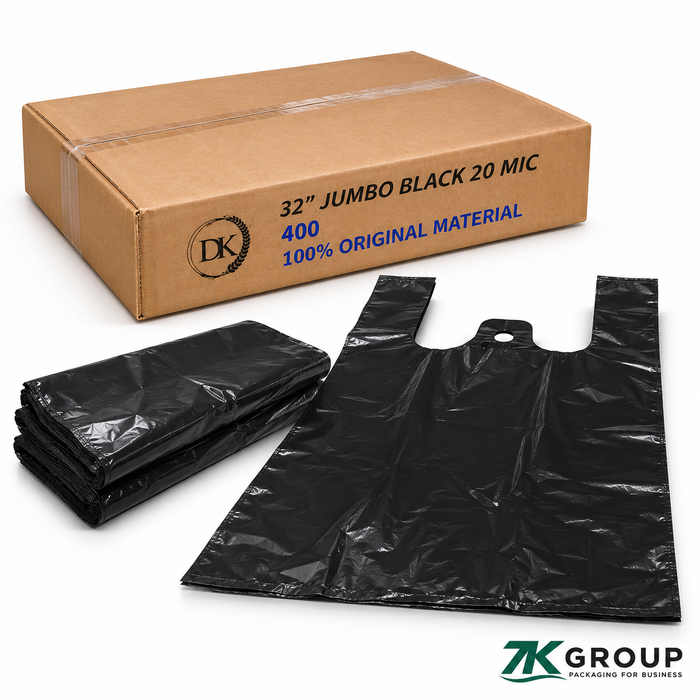 32'' 20MIC HD BK T-Shirt Bags EST 350/CS