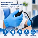 3MIL-Small Blue Nitrile Examination Gloves image 1
