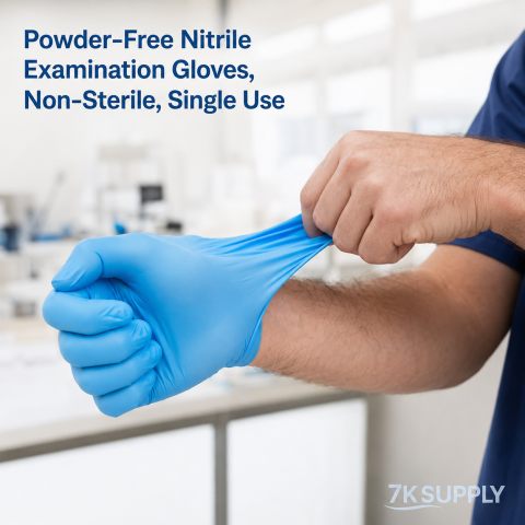 3MIL-Medium  Blue Nitrile Examination Gloves
