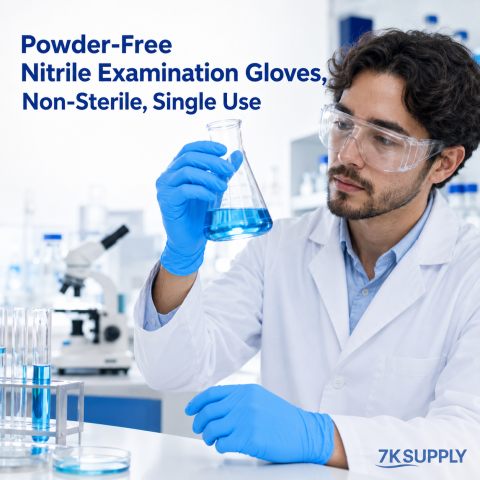 3MIL-Medium  Blue Nitrile Examination Gloves