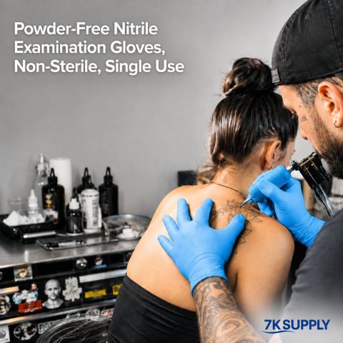 3MIL-Medium Blue Nitrile Examination Gloves